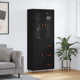 Tall black plywood sideboard 69.5x34x180 cm by vidaXL, Sideboards - Ref: Foro24-3198442, Price: 176,60 €, Discount: %