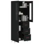 Tall black plywood sideboard 69.5x34x180 cm by vidaXL, Sideboards - Ref: Foro24-3198442, Price: 174,00 €, Discount: %