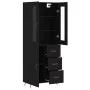 Tall black plywood sideboard 69.5x34x180 cm by vidaXL, Sideboards - Ref: Foro24-3198442, Price: 174,00 €, Discount: %