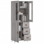 Aparador alto madera contrachapada gris sonoma 69,5x34x180 cm de vidaXL, Aparadores - Ref: Foro24-3198447, Precio: 177,42 €, ...