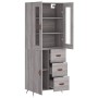 Aparador alto madera contrachapada gris sonoma 69,5x34x180 cm de vidaXL, Aparadores - Ref: Foro24-3198447, Precio: 177,42 €, ...