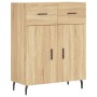 Aparador de madera de ingeniería roble Sonoma 69,5x34x90 cm