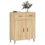 Aparador de madera de ingeniería roble Sonoma 69,5x34x90 cm