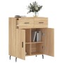 Aparador de madera de ingeniería roble Sonoma 69,5x34x90 cm
