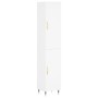 Hohes weißes Sperrholz-Sideboard 34,5 x 34 x 180 cm von vidaXL, Sideboards - Ref: Foro24-3198769, Preis: 99,33 €, Rabatt: %