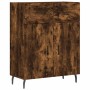 Aparador de madera de ingeniería roble ahumado 69,5x34x90 cm