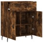 Aparador de madera de ingeniería roble ahumado 69,5x34x90 cm