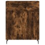 Aparador de madera de ingeniería roble ahumado 69,5x34x90 cm