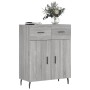 Aparador de madera de ingeniería gris Sonoma 69,5x34x90 cm