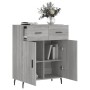 Aparador de madera de ingeniería gris Sonoma 69,5x34x90 cm