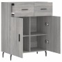 Aparador de madera de ingeniería gris Sonoma 69,5x34x90 cm