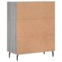 Aparador de madera de ingeniería gris Sonoma 69,5x34x90 cm