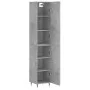 Aparador de madera contrachapada gris hormigón 34,5x34x180 cm de vidaXL, Aparadores - Ref: Foro24-3198773, Precio: 95,34 €, D...