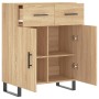Aparador de madera de ingeniería roble Sonoma 69,5x34x90 cm