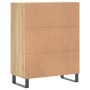 Aparador de madera de ingeniería roble Sonoma 69,5x34x90 cm