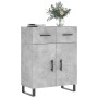 Aparador de madera de ingeniería gris hormigón 69,5x34x90 cm
