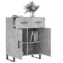 Aparador de madera de ingeniería gris hormigón 69,5x34x90 cm