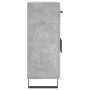 Aparador de madera de ingeniería gris hormigón 69,5x34x90 cm