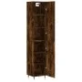 Aparador de madera contrachapada roble ahumado 34,5x34x180 cm de vidaXL, Aparadores - Ref: Foro24-3198774, Precio: 96,49 €, D...