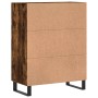 Aparador de madera de ingeniería roble ahumado 69,5x34x90 cm