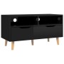 Hochglanzschwarzer TV-Schrank aus Holzwerkstoff, 90 x 40 x 48,5 cm von vidaXL, TV-Möbel - Ref: Foro24-326784, Preis: 83,41 €,...