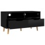 Hochglanzschwarzer TV-Schrank aus Holzwerkstoff, 90 x 40 x 48,5 cm von vidaXL, TV-Möbel - Ref: Foro24-326784, Preis: 83,41 €,...