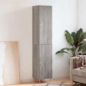 Aparador alto madera contrachapada gris Sonoma 34,5x34x180 cm by vidaXL, Sideboards - Ref: Foro24-3198783, Price: 90,45 €, Di...