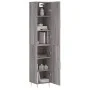 Aparador alto madera contrachapada gris Sonoma 34,5x34x180 cm de vidaXL, Aparadores - Ref: Foro24-3198783, Precio: 90,62 €, D...