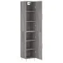 Aparador alto madera contrachapada gris Sonoma 34,5x34x180 cm de vidaXL, Aparadores - Ref: Foro24-3198783, Precio: 90,62 €, D...