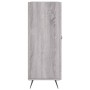 Aparador de madera de ingeniería gris Sonoma 69,5x34x90 cm