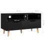 Hochglanzschwarzer TV-Schrank aus Holzwerkstoff, 90 x 40 x 48,5 cm von vidaXL, TV-Möbel - Ref: Foro24-326784, Preis: 83,41 €,...