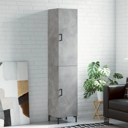 Aparador de madera contrachapada gris hormigón 34,5x34x180 cm by vidaXL, Sideboards - Ref: Foro24-3198789, Price: 97,67 €, Di...