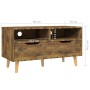 Mueble de TV madera de ingeniería roble ahumado 90x40x48,5 cm de vidaXL, Muebles TV - Ref: Foro24-326785, Precio: 87,40 €, De...