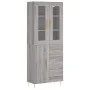 Aparador alto madera contrachapada gris sonoma 69,5x34x180 cm de vidaXL, Aparadores - Ref: Foro24-3198463, Precio: 174,22 €, ...