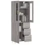 High sideboard sonoma gray plywood 69.5x34x180 cm by vidaXL, Sideboards - Ref: Foro24-3198463, Price: 174,53 €, Discount: %