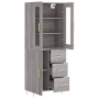 Hohes Sideboard aus sonomagrauem Sperrholz, 69,5 x 34 x 180 cm von vidaXL, Sideboards - Ref: Foro24-3198463, Preis: 183,67 €,...