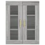 High sideboard sonoma gray plywood 69.5x34x180 cm by vidaXL, Sideboards - Ref: Foro24-3198463, Price: 174,53 €, Discount: %
