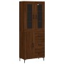 Tall oak brown plywood sideboard 69.5x34x180 cm by vidaXL, Sideboards - Ref: Foro24-3198472, Price: 179,76 €, Discount: %