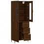 Aparador alto madera contrachapada marrón roble 69,5x34x180 cm de vidaXL, Aparadores - Ref: Foro24-3198472, Precio: 177,22 €,...