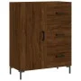 Aparador alto madera contrachapada marrón roble 69,5x34x180 cm de vidaXL, Aparadores - Ref: Foro24-3198472, Precio: 177,22 €,...
