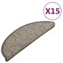 Self-adhesive sisal stair mat 15 pcs anthracite 65x21x4cm by vidaXL, Stair mats - Ref: Foro24-326872, Price: 82,35 €, Discoun...