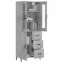 Aparador alto madera contrachapada gris hormigón 69,5x34x180 cm de vidaXL, Aparadores - Ref: Foro24-3198469, Precio: 175,57 €...