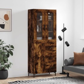 Hohes Sideboard aus geräuchertem Eichensperrholz, 69,5 x 34 x 180 cm von vidaXL, Sideboards - Ref: Foro24-3198470, Preis: 178...
