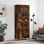 Hohes Sideboard aus geräuchertem Eichensperrholz, 69,5 x 34 x 180 cm von vidaXL, Sideboards - Ref: Foro24-3198470, Preis: 176...