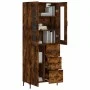 Hohes Sideboard aus geräuchertem Eichensperrholz, 69,5 x 34 x 180 cm von vidaXL, Sideboards - Ref: Foro24-3198470, Preis: 176...