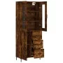 Hohes Sideboard aus geräuchertem Eichensperrholz, 69,5 x 34 x 180 cm von vidaXL, Sideboards - Ref: Foro24-3198470, Preis: 176...