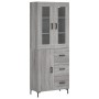 Aparador alto madera contrachapada gris sonoma 69,5x34x180 cm de vidaXL, Aparadores - Ref: Foro24-3198471, Precio: 185,72 €, ...