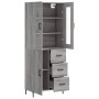 Aparador alto madera contrachapada gris sonoma 69,5x34x180 cm de vidaXL, Aparadores - Ref: Foro24-3198471, Precio: 185,72 €, ...