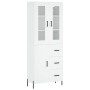 Aparador alto madera contrachapada blanco 69,5x34x180 cm de vidaXL, Aparadores - Ref: Foro24-3198473, Precio: 196,44 €, Descu...