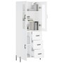 Aparador alto madera contrachapada blanco 69,5x34x180 cm de vidaXL, Aparadores - Ref: Foro24-3198473, Precio: 196,44 €, Descu...